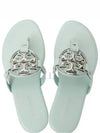 Women's Metal Miller Soft Flip Flops Light Blue - TORY BURCH - BALAAN 2