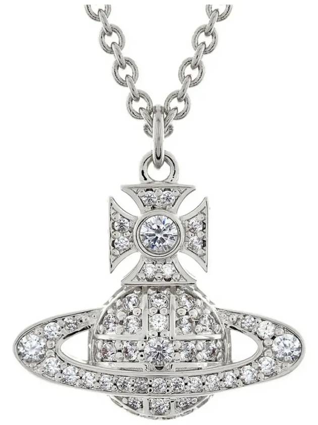 Carmella Bath Relief Pendant Necklace Platinum White - VIVIENNE WESTWOOD - BALAAN 3