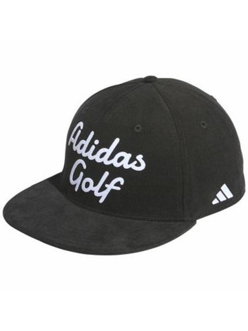 Adidas Logo Corduroy Flat Ball Cap Black - ADIDAS - BALAAN 1