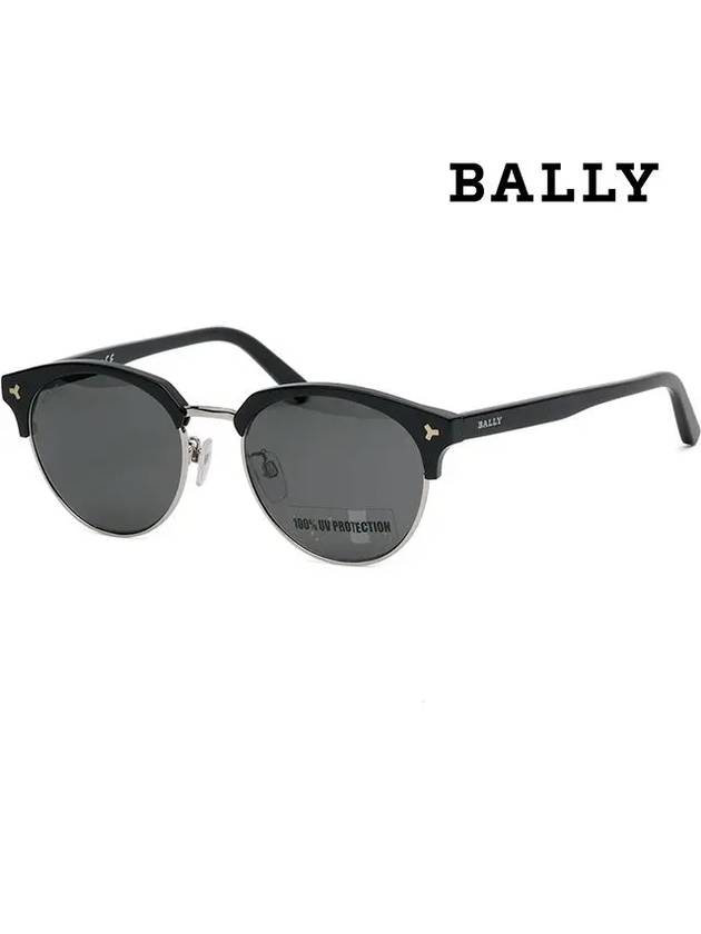 Eyewear Asian Fit Oval Sunglaases Black Grey - BALLY - BALAAN 2