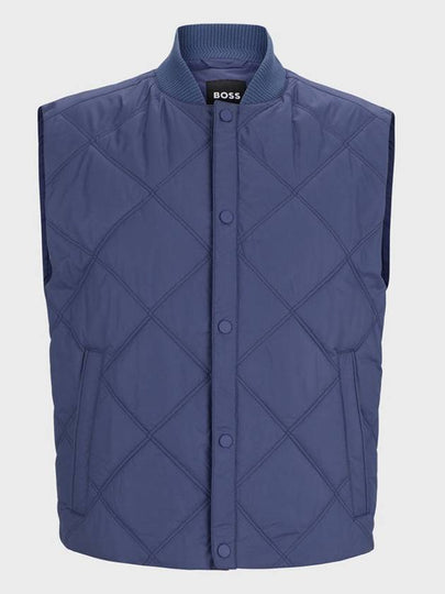 Green Water repellent regular fit gilet with diamond quilting 50518719 412 vest - HUGO BOSS - BALAAN 2