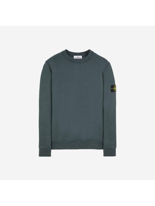 Logo Patch Round Neck Knit Top Dark Green - STONE ISLAND - BALAAN 1