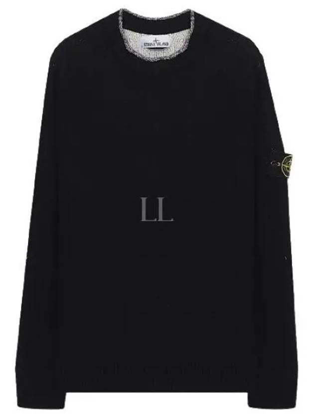 Waffen Patch Crew Neck Sweatshirt Black - STONE ISLAND - BALAAN 2