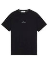 Tricromia Three Print Cotton Jersey T-Shirt Black - STONE ISLAND - BALAAN 2