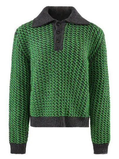 Textured Knit Top Green - BOTTEGA VENETA - BALAAN 2