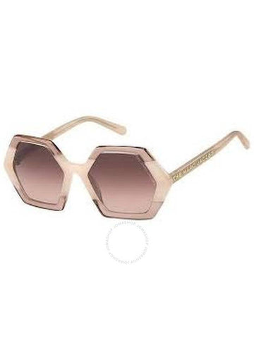 Marc Jacobs Pink Gradient Hexagonal Ladies Sunglasses MARC 521/S 0NG3/3X 53 - MARC JACOBS - BALAAN 1