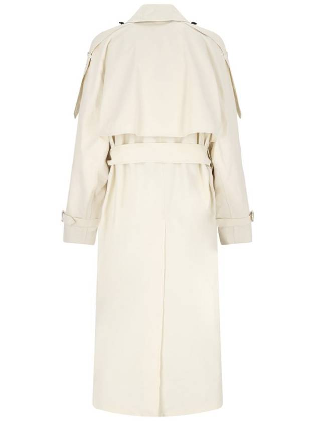 Belted Cotton Gabardine Trench Coat Ivory - BURBERRY - BALAAN 3