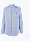 Embroidered Logo Pony Long Sleeve Shirt Blue - POLO RALPH LAUREN - BALAAN 2