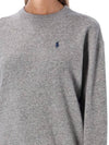 Embroidered Logo Pony Sweatshirt Grey - POLO RALPH LAUREN - BALAAN 4