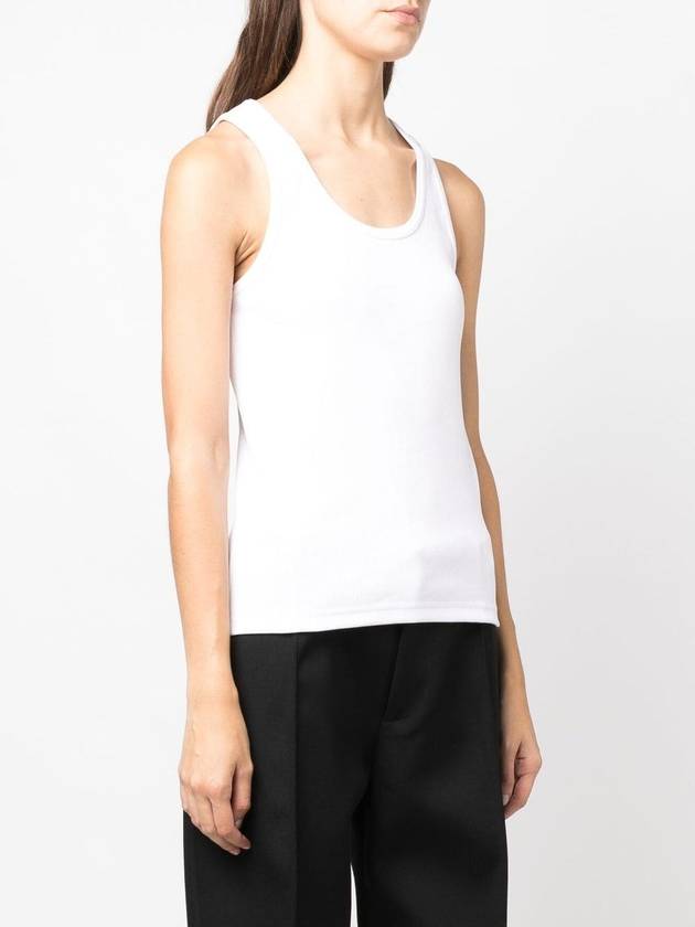 Slim Fit Stretch Cotton Sleeveless White - BOTTEGA VENETA - BALAAN 3