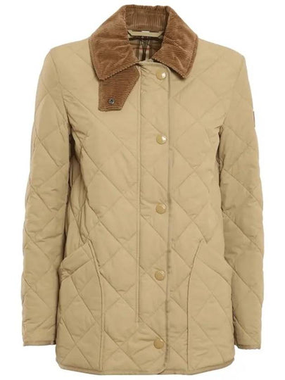 Diamond Quilted Thermoregulated Barn Jacket Honey - BURBERRY - BALAAN 2