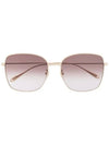 Square Frame Sunglasses Gold - GUCCI - BALAAN 1