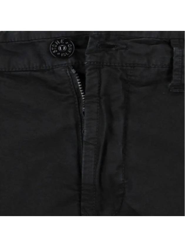 Logo Cotton Slim Cargo Shorts Black - STONE ISLAND - BALAAN 8