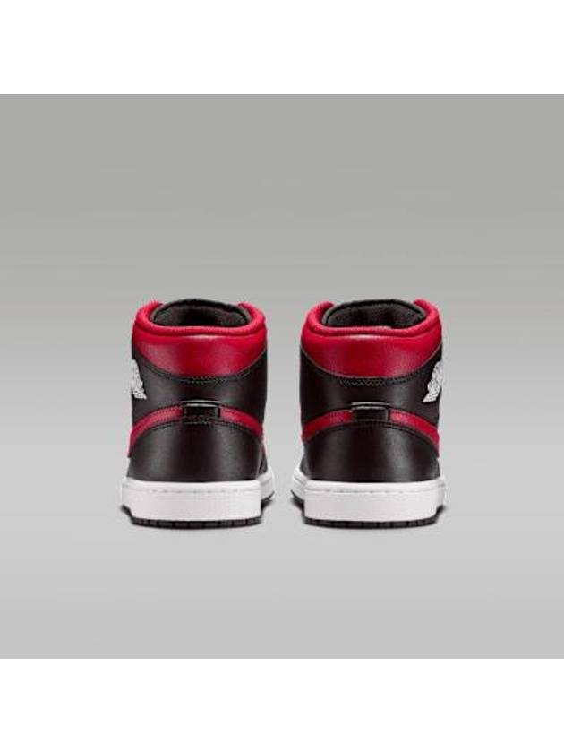 Air Jordan 1 Mid High Top Sneakers Red Black - NIKE - BALAAN 4