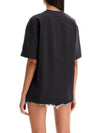 Short Sleeve T Shirt T4056 252 Black Phantom - GANNI - BALAAN 3