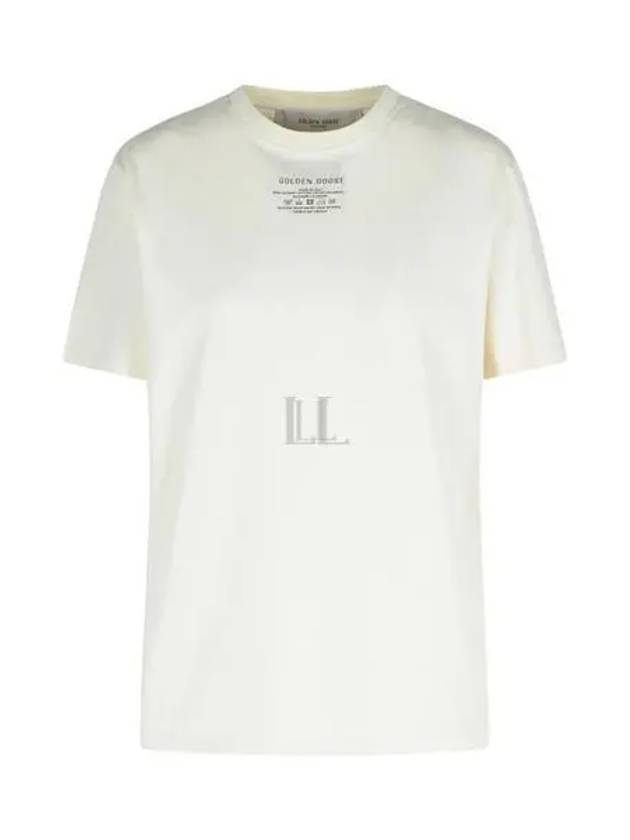 Black Lettering Cotton Short Sleeve T-Shirt White - GOLDEN GOOSE - BALAAN 2