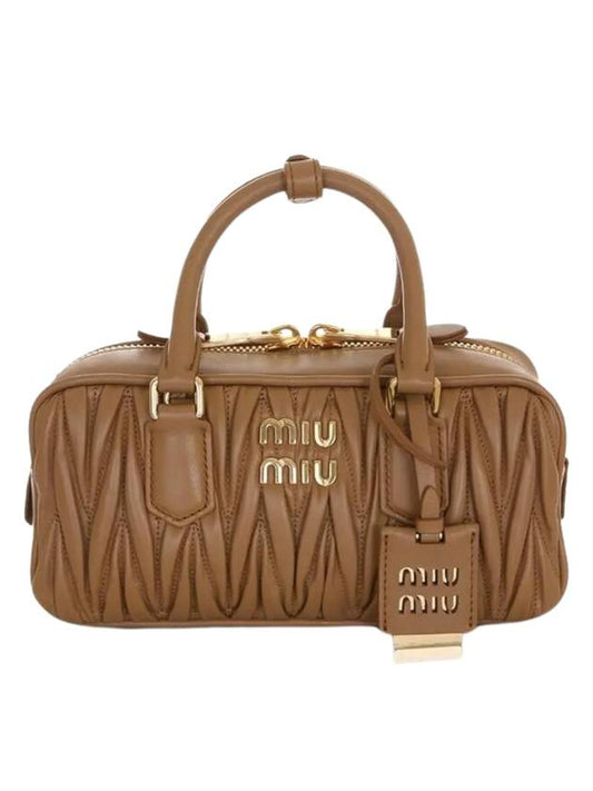 WOMEN S ARCADIE LEATHER HANDBAG 5BB142N88F098L - MIU MIU - BALAAN 1