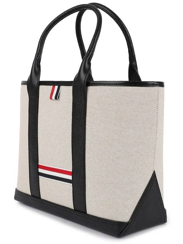 RWB Striped Tote Bag Black Beige - THOM BROWNE - BALAAN 3