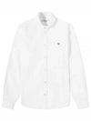 Small Fox Head Patch Classic Long Slevee Shirt White - MAISON KITSUNE - BALAAN 2