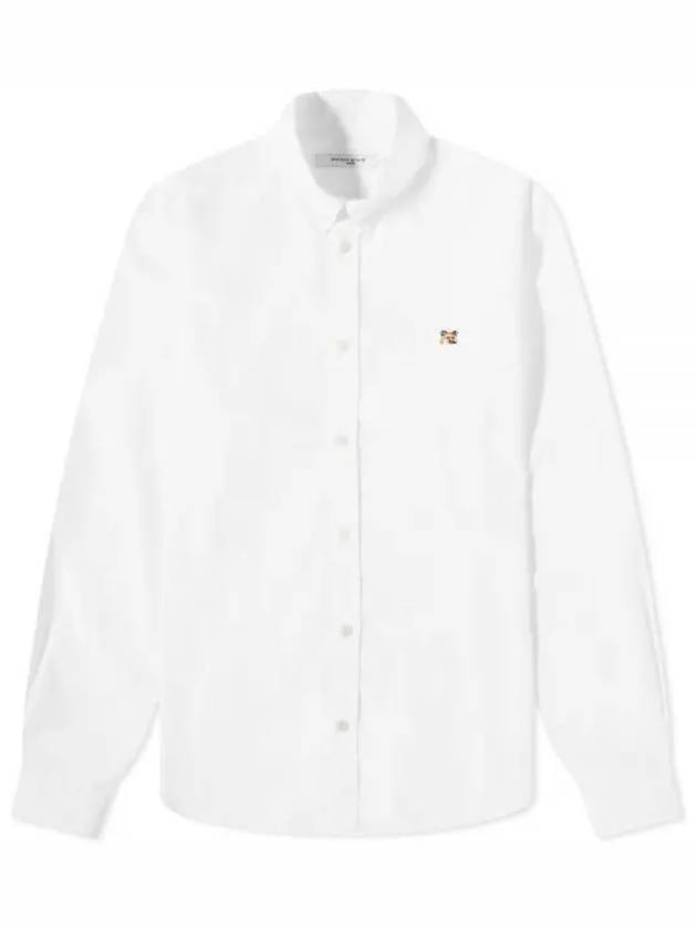 Small Fox Head Patch Classic Long Slevee Shirt White - MAISON KITSUNE - BALAAN 2