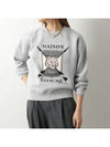 College Fox Print Sweatshirt Light Grey Melange - MAISON KITSUNE - BALAAN 3