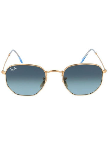 hexagonal flat lens gradient metal sunglasses gold - RAY-BAN - BALAAN 1