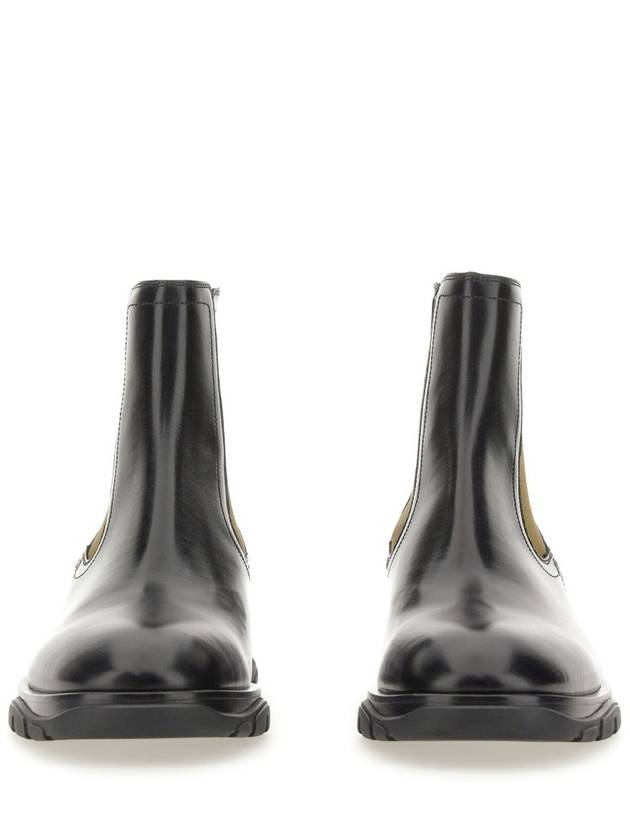 Leather Stack Chelsea Boots Black - ALEXANDER MCQUEEN - BALAAN 2