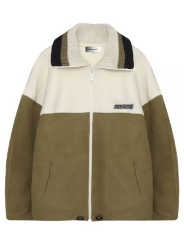 Maltih Fleece Zip-Up Jacket Khaki - ISABEL MARANT - BALAAN 2