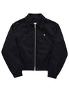 De Coeur Logo Zip-up Jacket Jacket Black - AMI - BALAAN 4