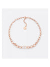 30 Montaigne Resin Pearl Choker Necklace Pink - DIOR - BALAAN 1