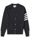 Men's Diagonal Classic Cashmere Cardigan Dark Grey - THOM BROWNE - BALAAN 2