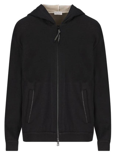 Women's Monilli French Terry Zip-Up Hoodie Black - BRUNELLO CUCINELLI - BALAAN 2