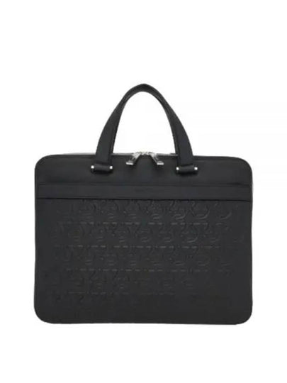 Gancini Embossed Brief Case Black - SALVATORE FERRAGAMO - BALAAN 2