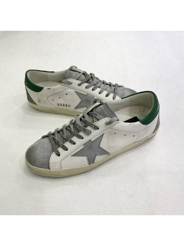 Superstar Green Heel Tab Leather Sneakers White - GOLDEN GOOSE - BALAAN 2