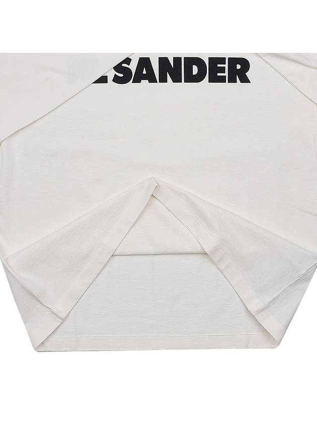 Logo Print Cotton Long Sleeve T-Shirt White - JIL SANDER - BALAAN 9