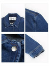 Heart Logo Denim Jacket Blue - AMI - BALAAN 5