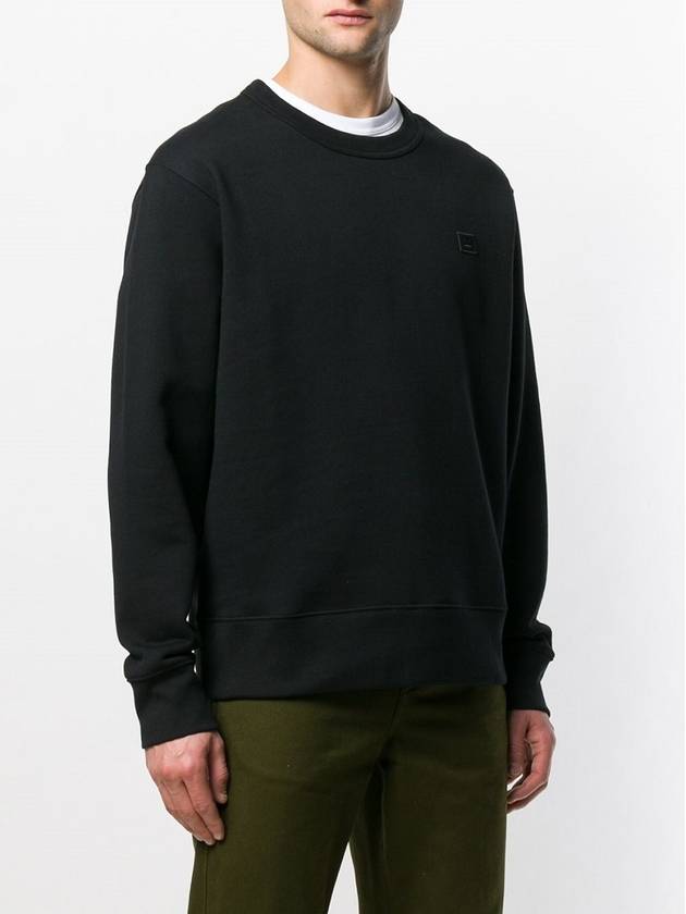 Men's Face Patch Sweatshirt Black - ACNE STUDIOS - BALAAN 3