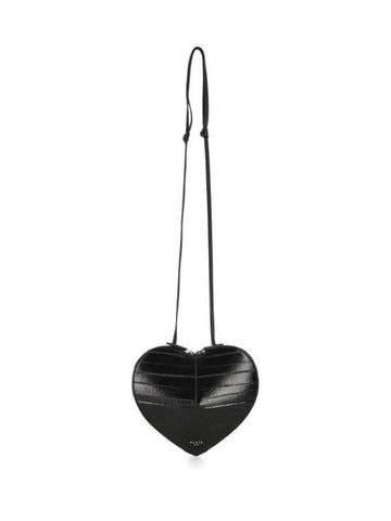 Le Coeur Heart Cross Bag Black - ALAIA - BALAAN 1