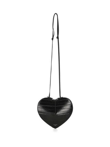 Le Coeur Heart Cross Bag Black - ALAIA - BALAAN 1