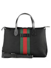 Stripe Canvas Tote Bag Black - GUCCI - BALAAN 2