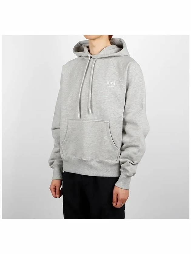 Alexandre Mattiussi Logo Print Hoodie Grey - AMI - BALAAN 3