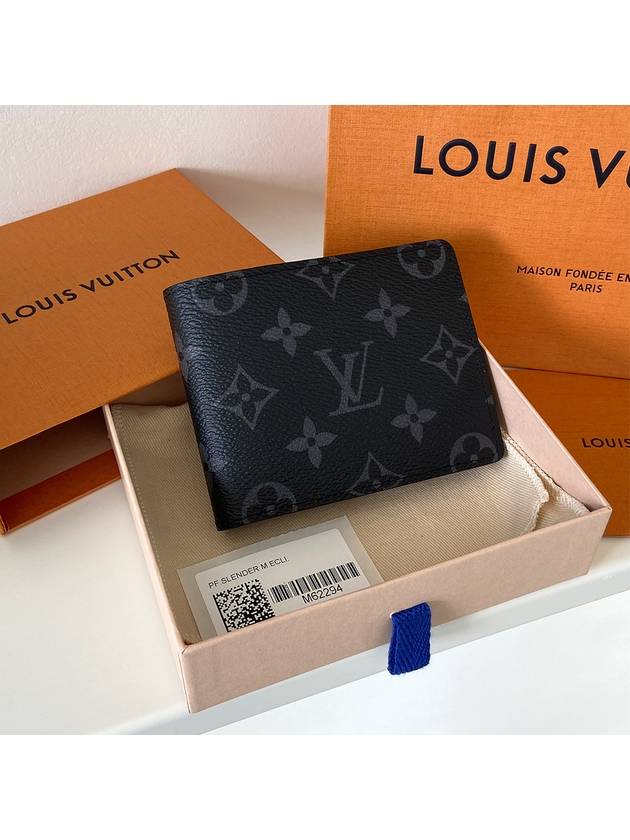 Slender Monogram Eclipse Half Wallet Black - LOUIS VUITTON - BALAAN 3