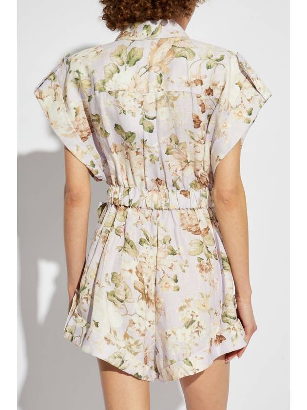 Zimmermann Floral Print Jumpsuit, Women's, Purple - ZIMMERMANN - BALAAN 4