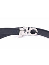 Double Gancini Reversible Belt Black Blue Marine - SALVATORE FERRAGAMO - BALAAN 7