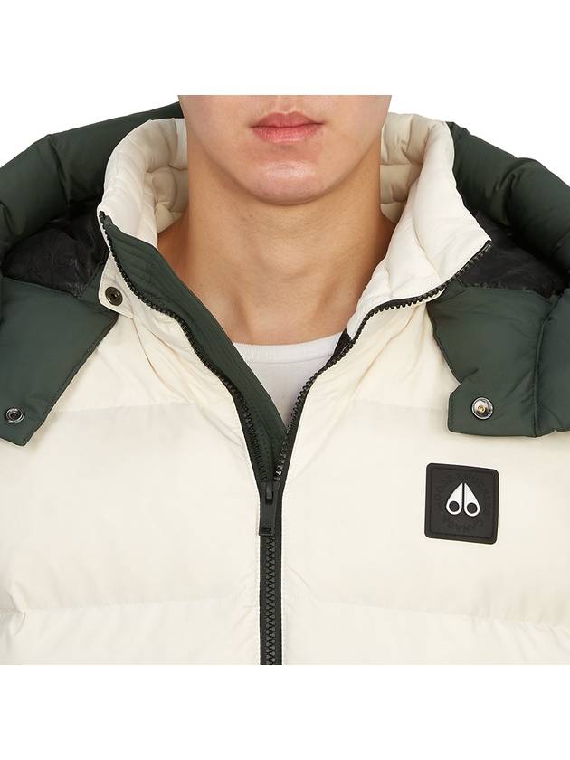 Logo Patch Hoodie Padding Vest White - MOOSE KNUCKLES - BALAAN 9