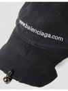 Front Piercing Wash Cotton Ball Cap Black Faded - BALENCIAGA - BALAAN 6