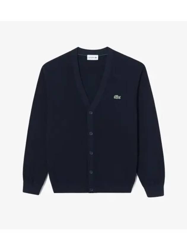 Men s Pique Tissue Cardigan Navy - LACOSTE - BALAAN 1