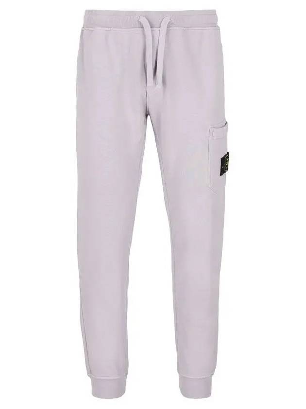 Compass Patch Cotton Jersey Track Pants Light Grey - STONE ISLAND - BALAAN 3