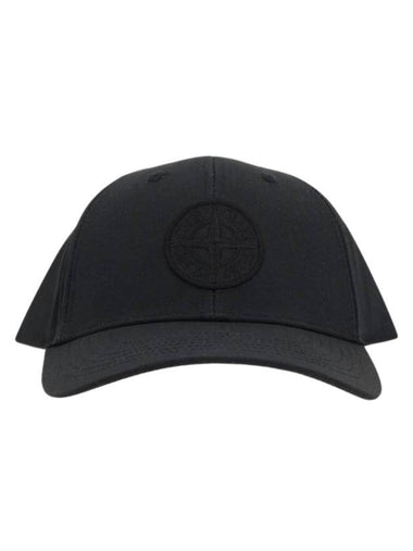 99661 Cotton Rep 6 Panel Ball Cap Black - STONE ISLAND - BALAAN 1