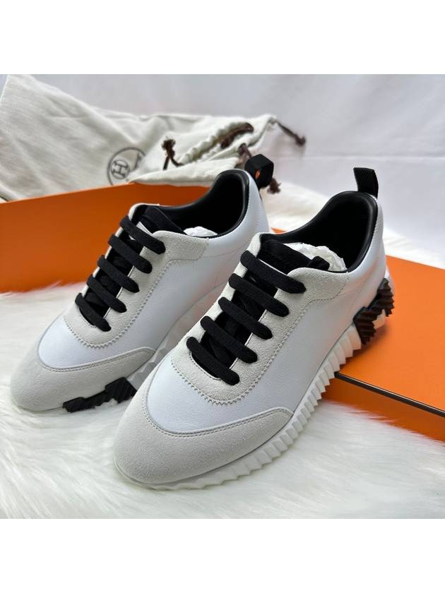 Bouncing Low Top Sneakers Blanc Noir - HERMES - BALAAN 2